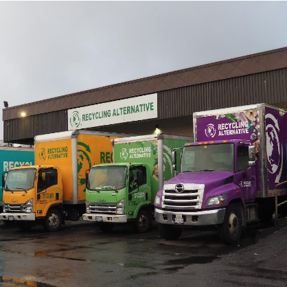 Recycling Alternative Trucks in loading bay